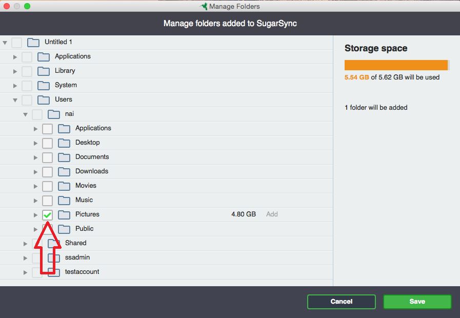 Backing up your iPhoto Library to SugarSync SugarSync