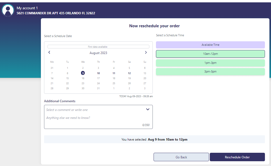 How can I reschedule my installation or service call? Summit