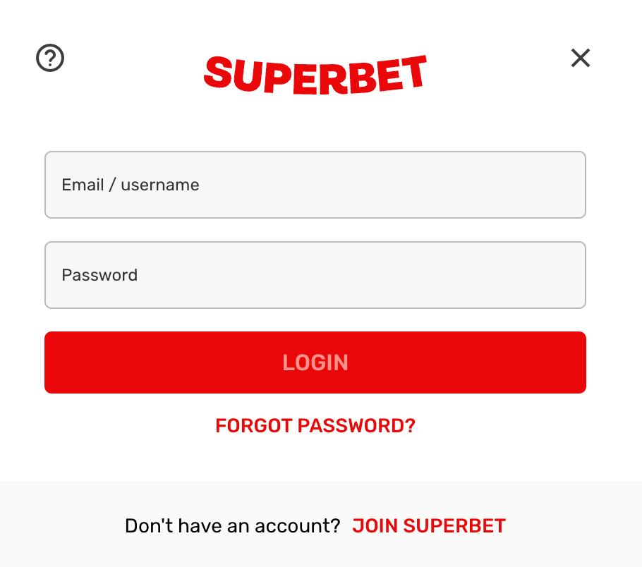 How do I recover my password/ username? Superbet