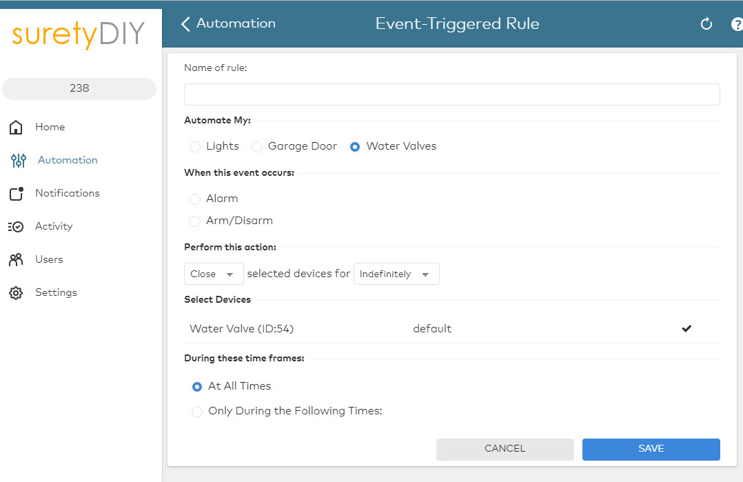 Dome Leak Sensor Support Surety Support Forum