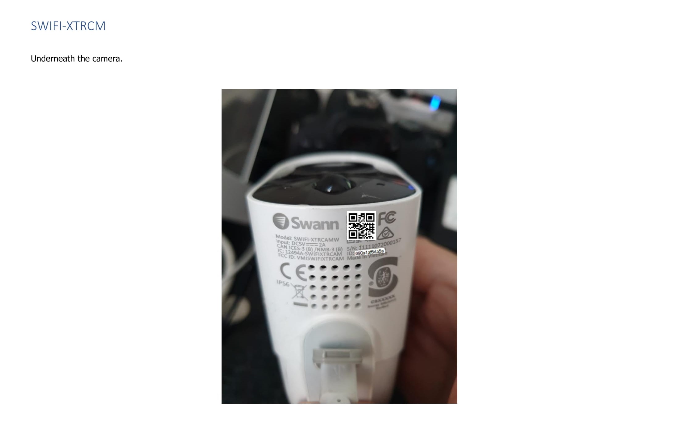 Where to get the QR Code for pairing in Swann Security app Swann