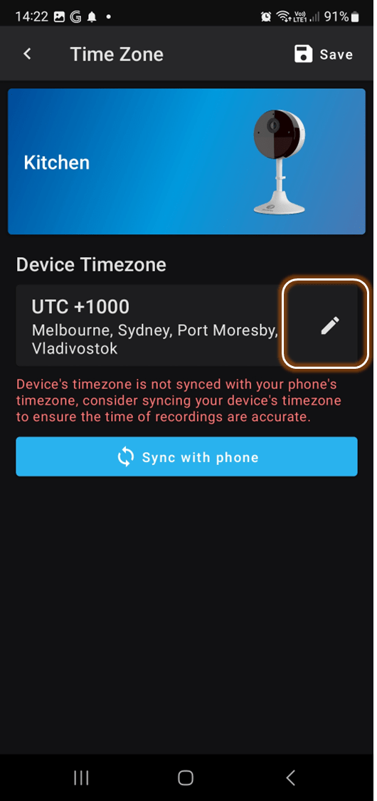 How to change the time zone of my SWIFI camera in the Swann Security