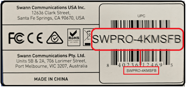 How to Find Your Swann Product Information: Model, P2P/UID, MAC, Serial
