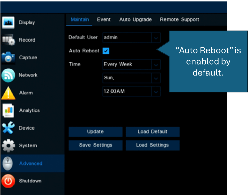 Why does my security system restart or ask for my password every Sunday