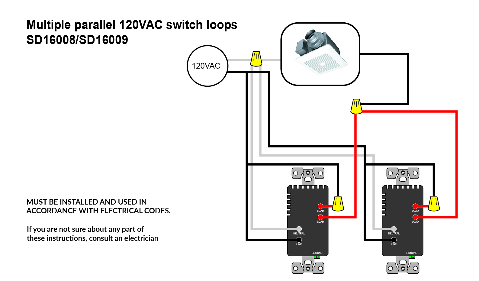 20/40/60 Timer and Auxiliary Control Switch 120 VAC Wiring Options
