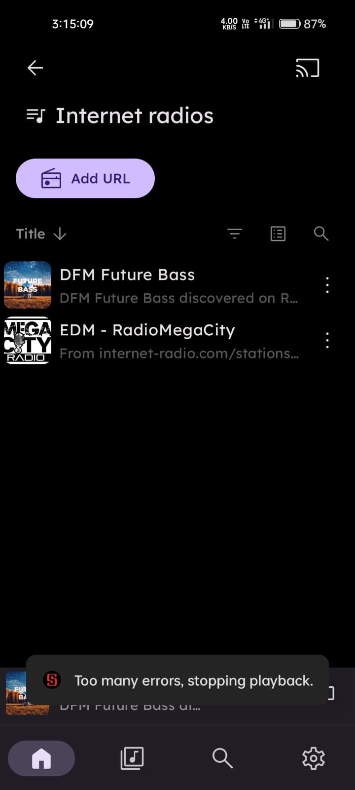 Radio not working on mobile data Support Symfonium support