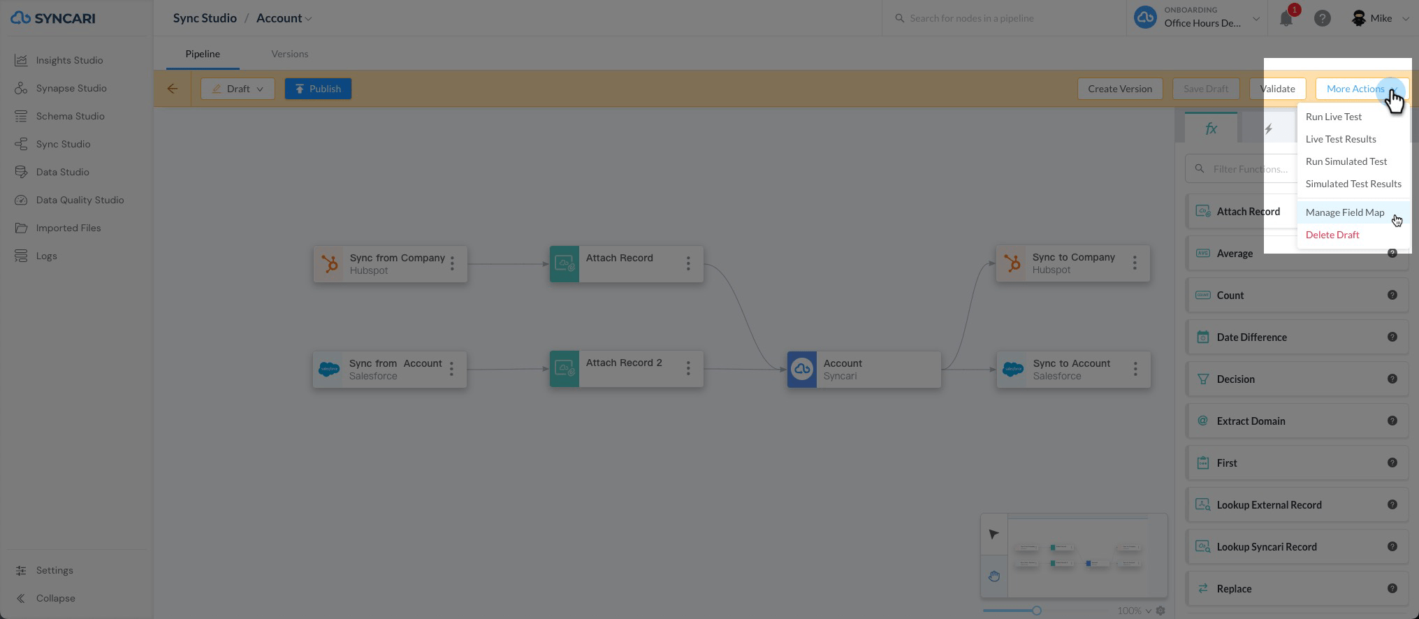 Map Fields Using the Field Mapper Syncari