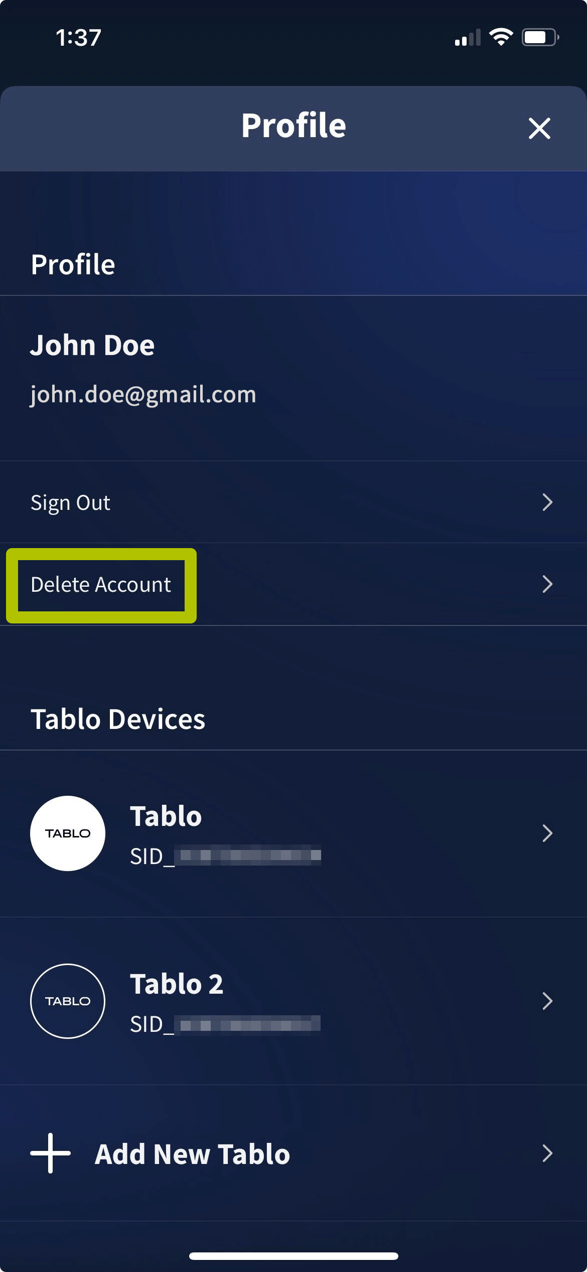 How Do I Delete my 4th Gen Tablo account? – Tablo