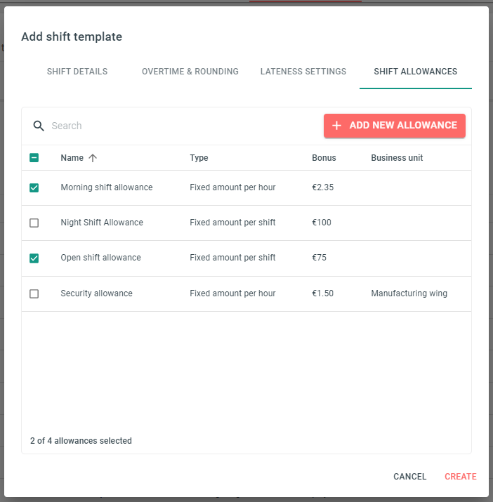 Setting up Shift Templates Talexio