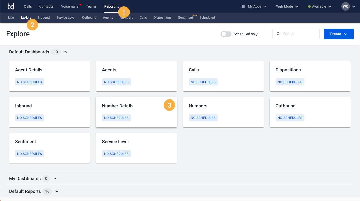 Number Details Dashboard Talkdesk Support