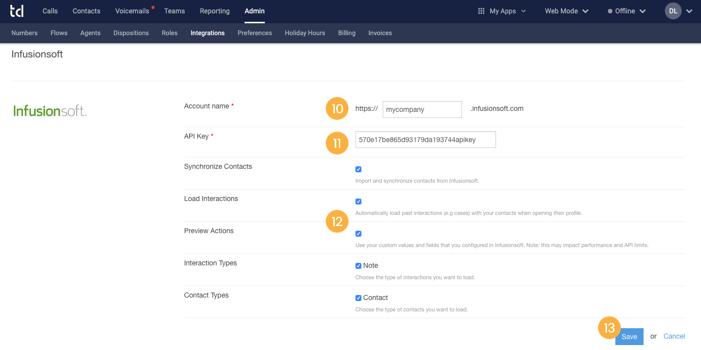 Infusionsoft Integration Activation Knowledge Base