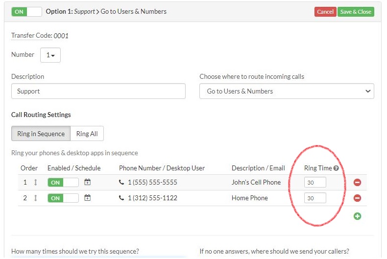 How to Ring Your Phones in Sequential Order Talkroute Support