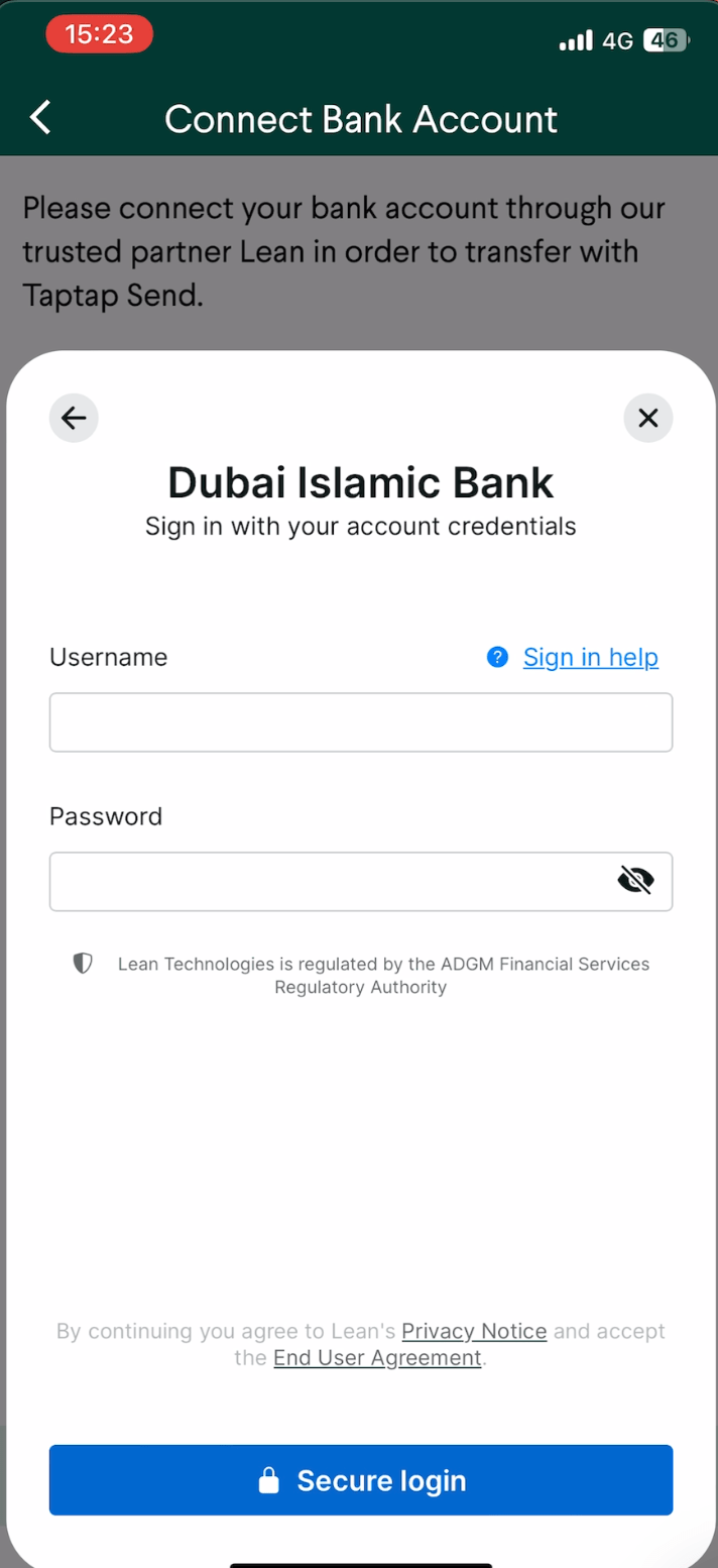 Dubai Islamic Bank (DIB) Taptap Send