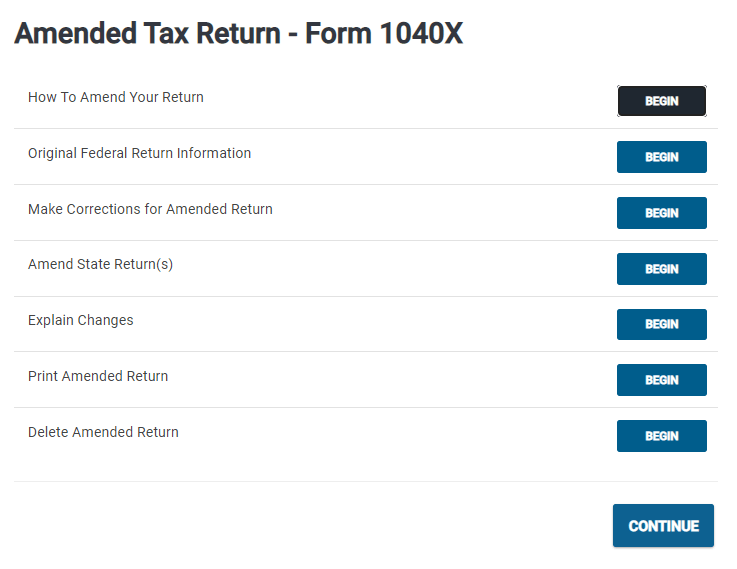 Pro Creating and EFiling an Amended Return Support