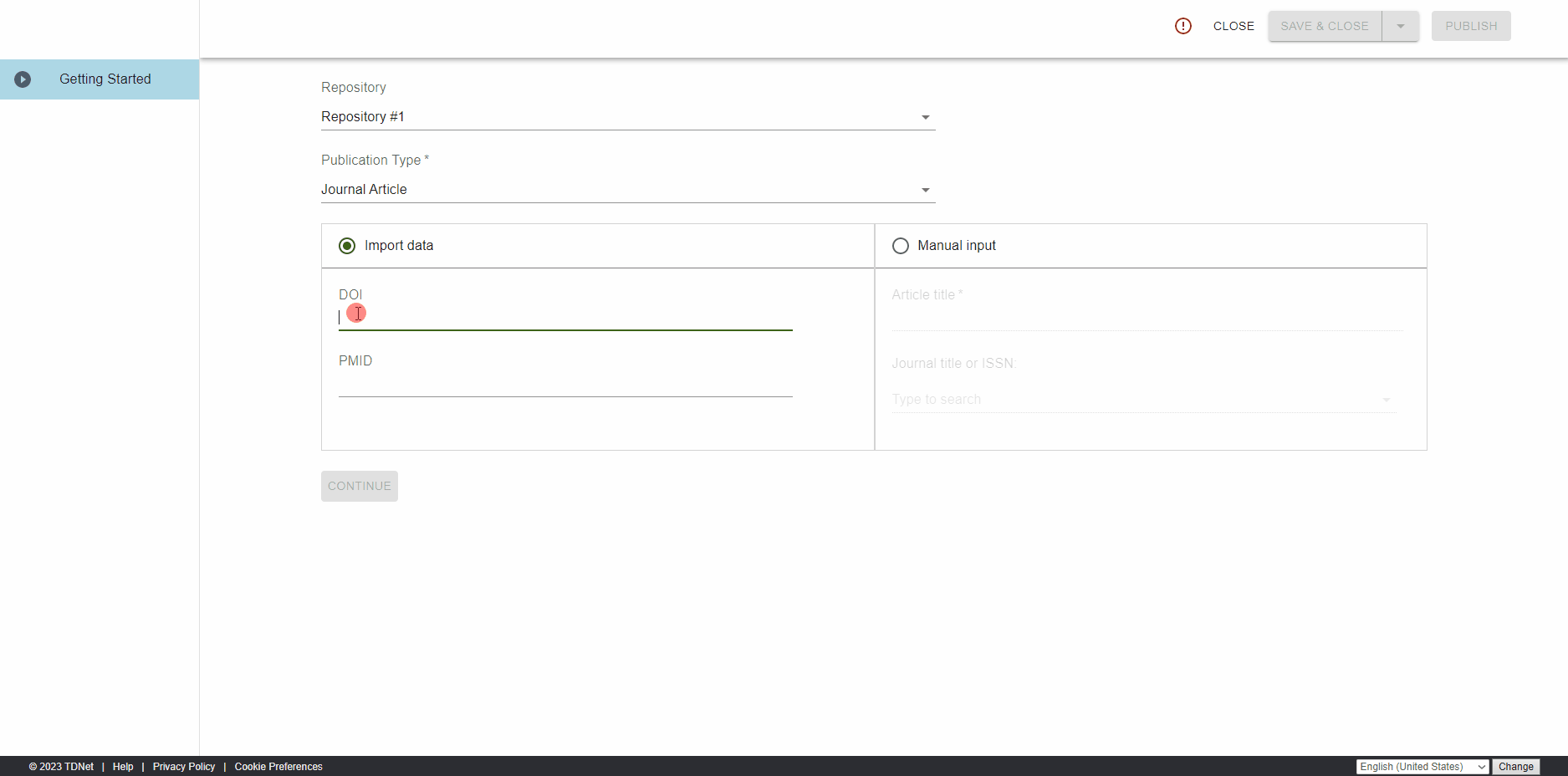 How to create a repository record?