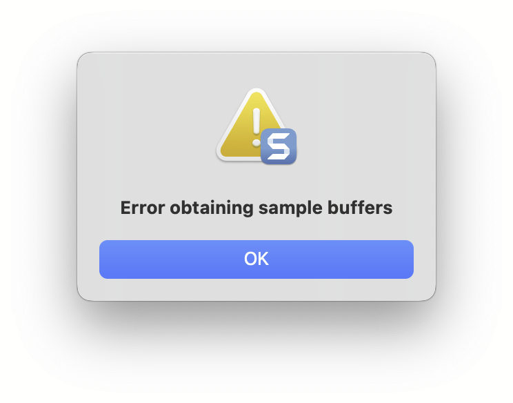 Error Obtaining Sample Buffers When Recording With Snagit TechSmith