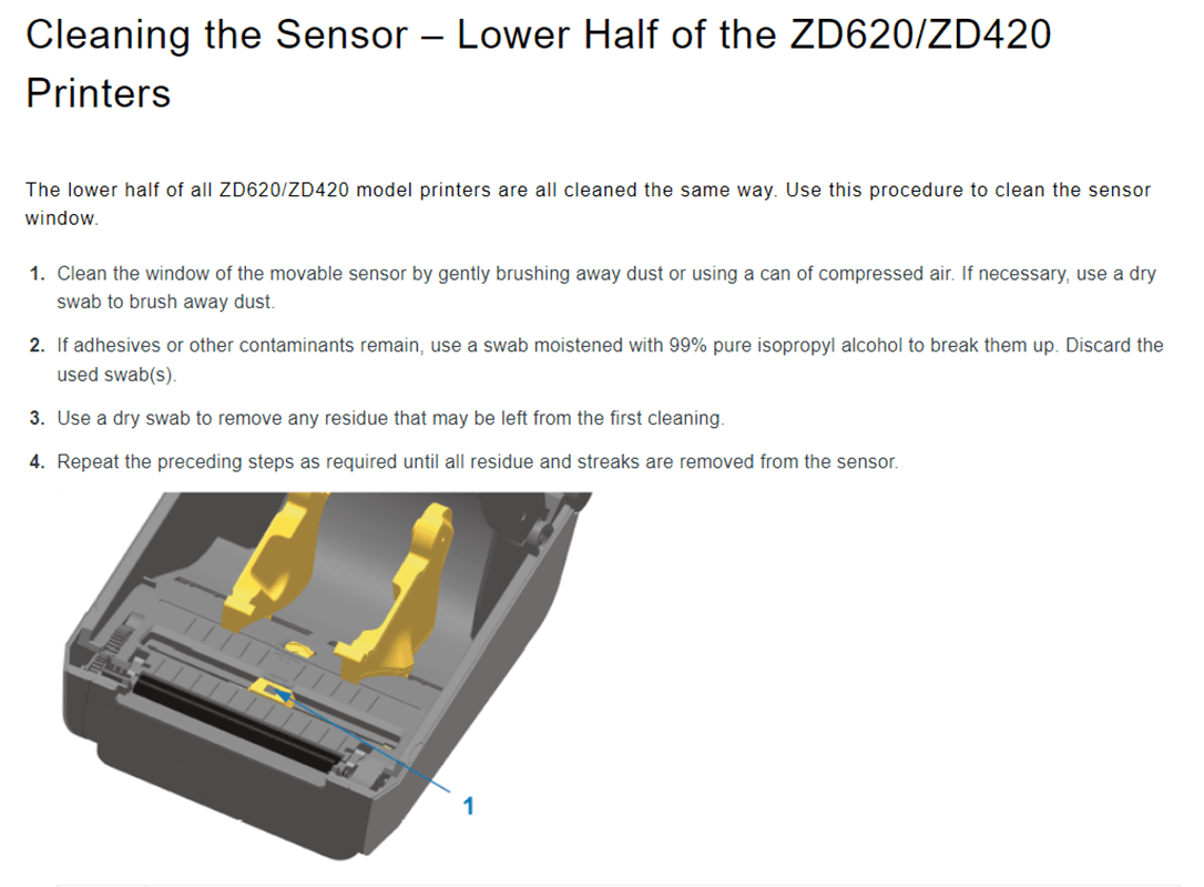 Zebra Printer Cleaning Instructions TEKWave Solutions