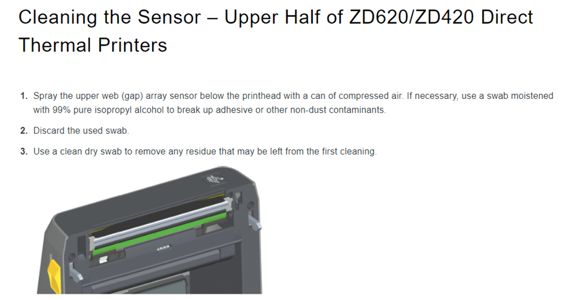 Zebra Printer Cleaning Instructions TEKWave Solutions