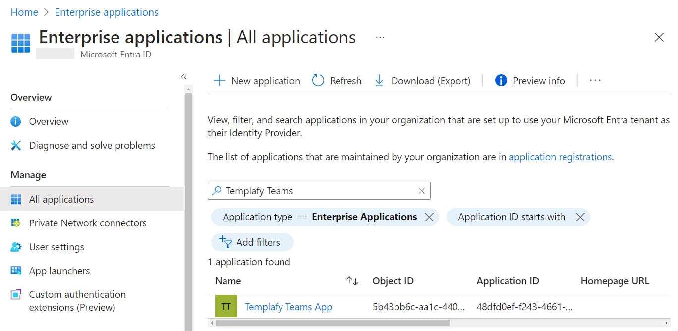 Teams App Connector Permissions Templafy Help center