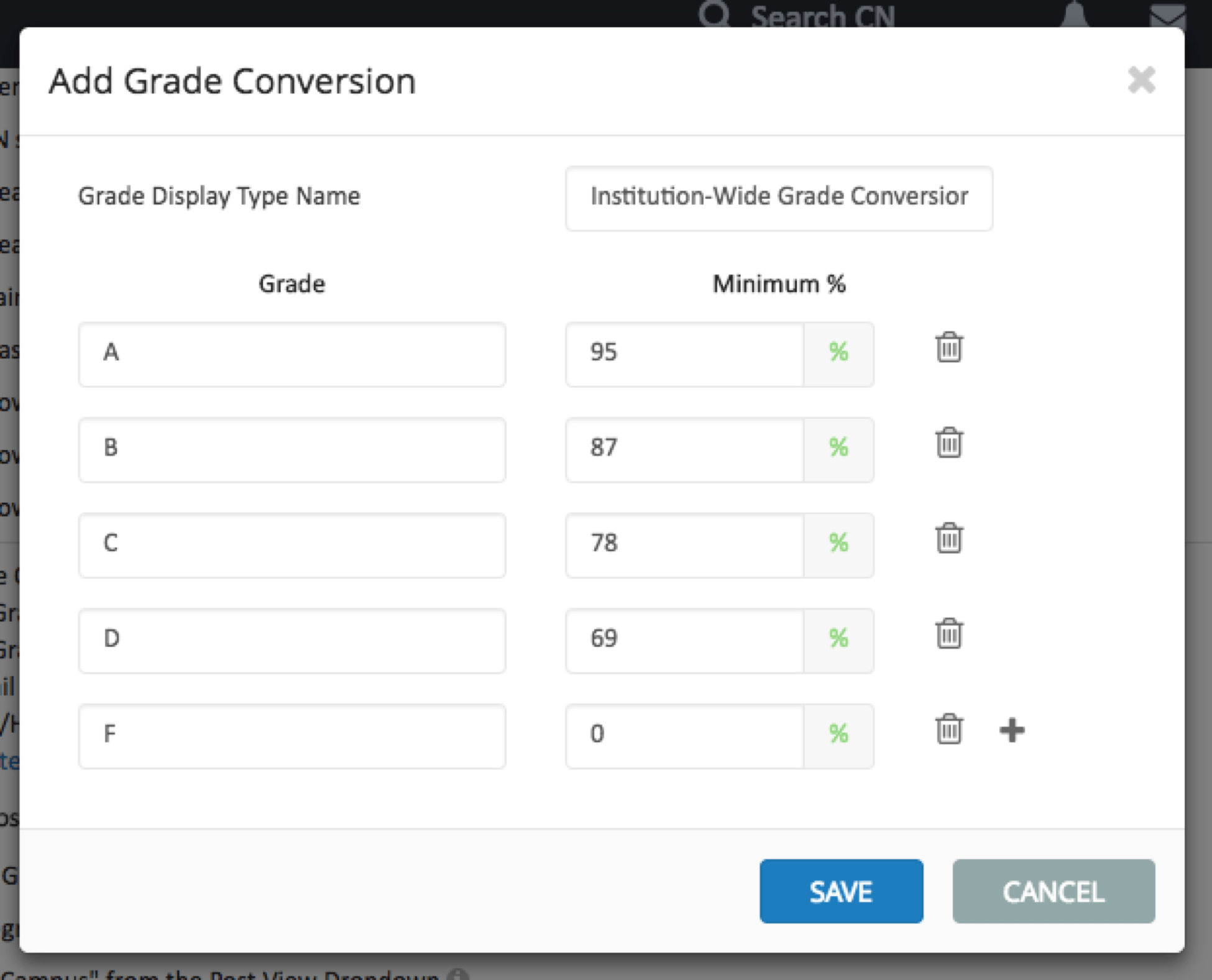 Add Grade Conversion Types to Institution Courses