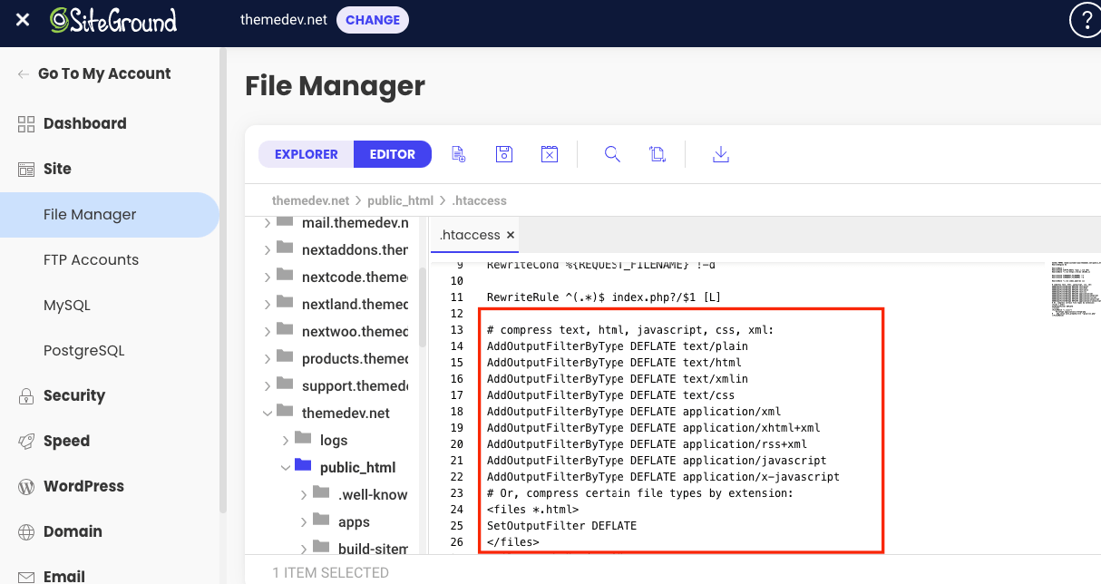 How to enable GZIP compression for faster web pages ThemeDev