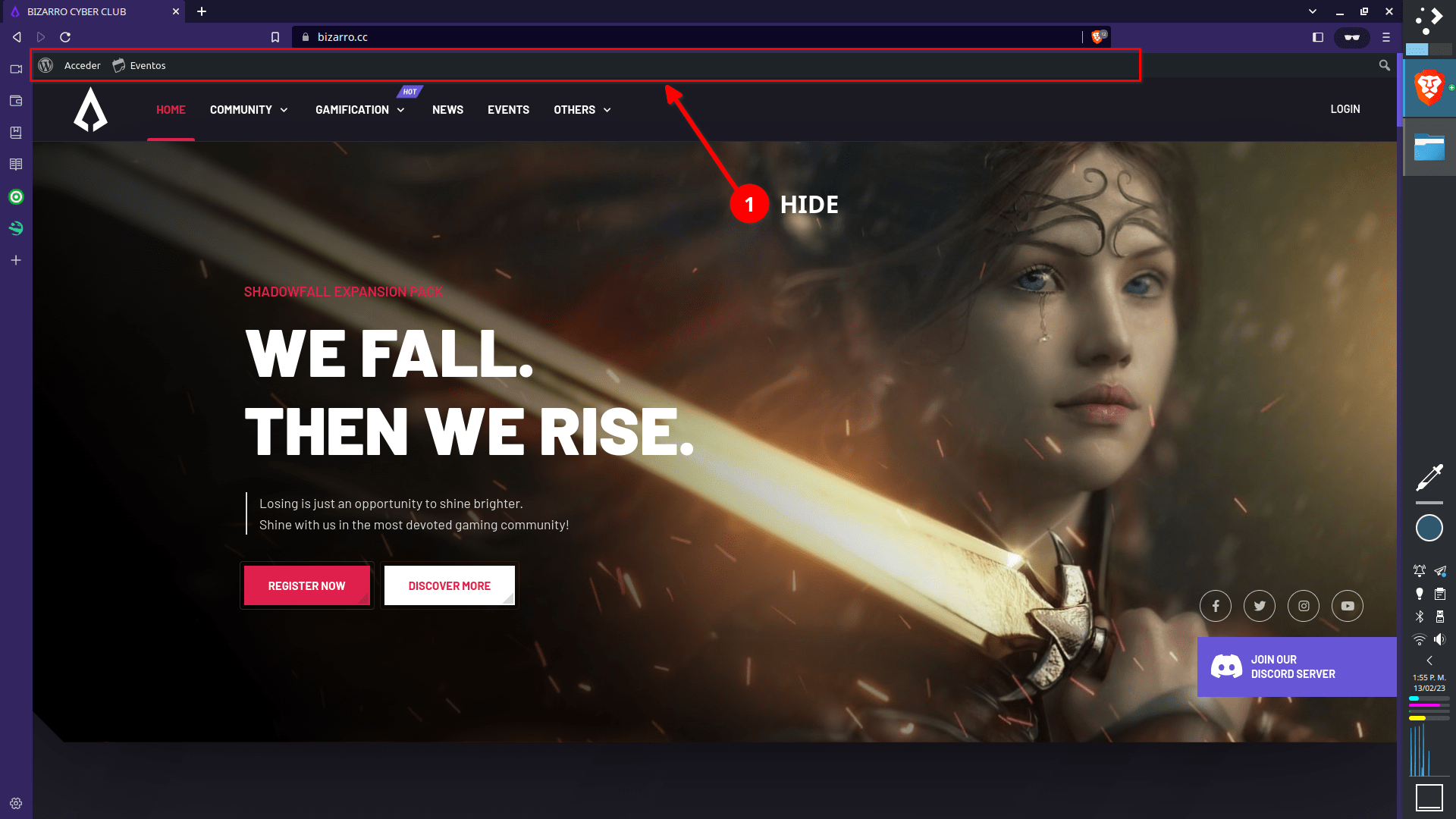 hide wordpress menu • Themosaurus Support