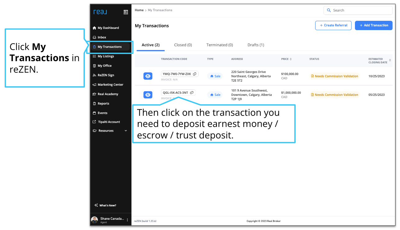How to deposit Earnest Money / Escrow / Trust Deposits Real