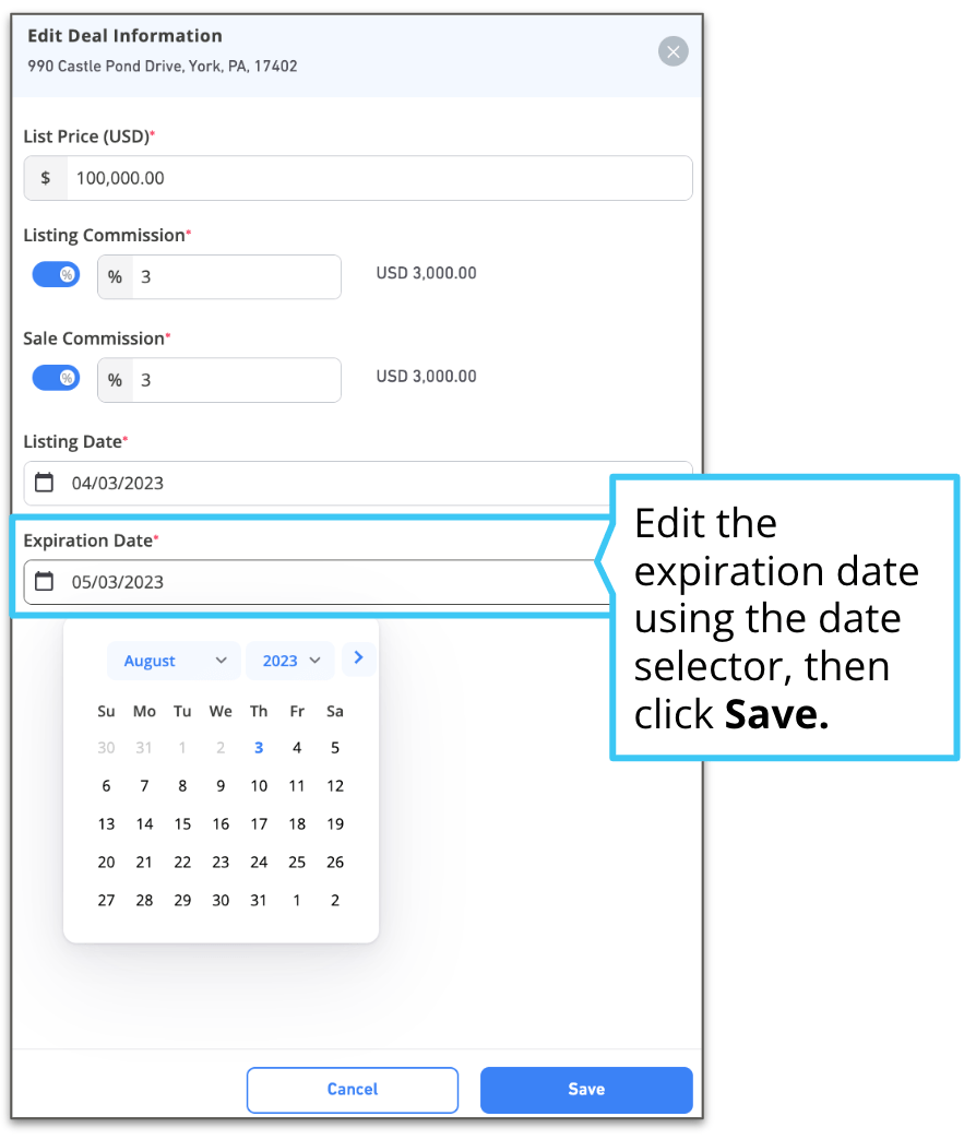 How to extend a listing Real