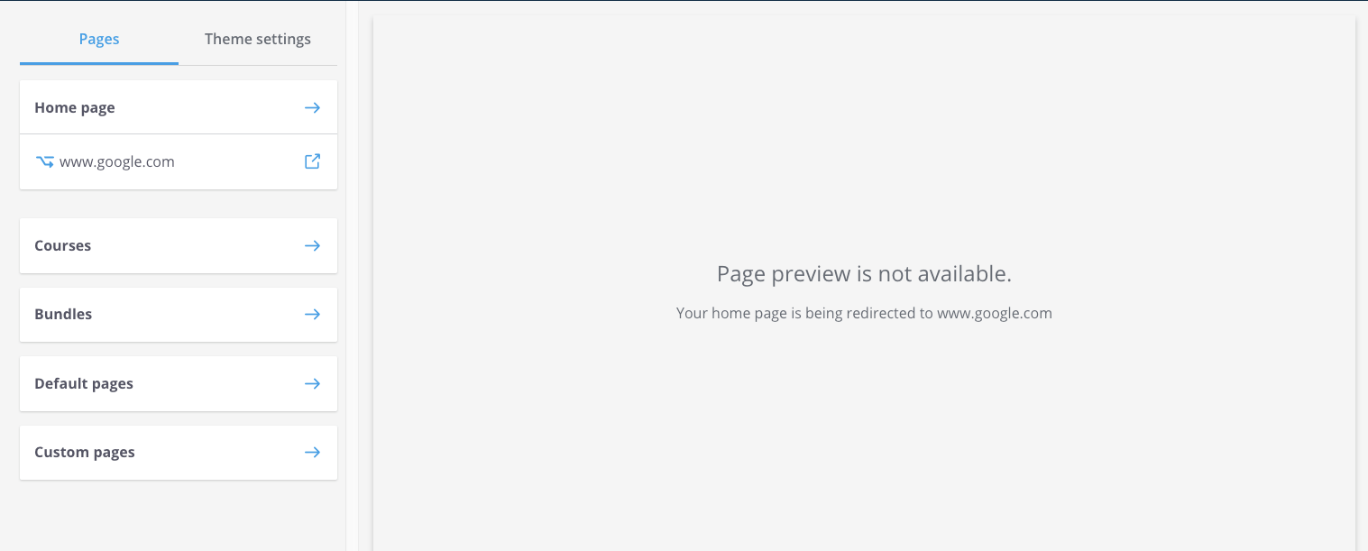 How to Redirect Your Home Page Thinkific