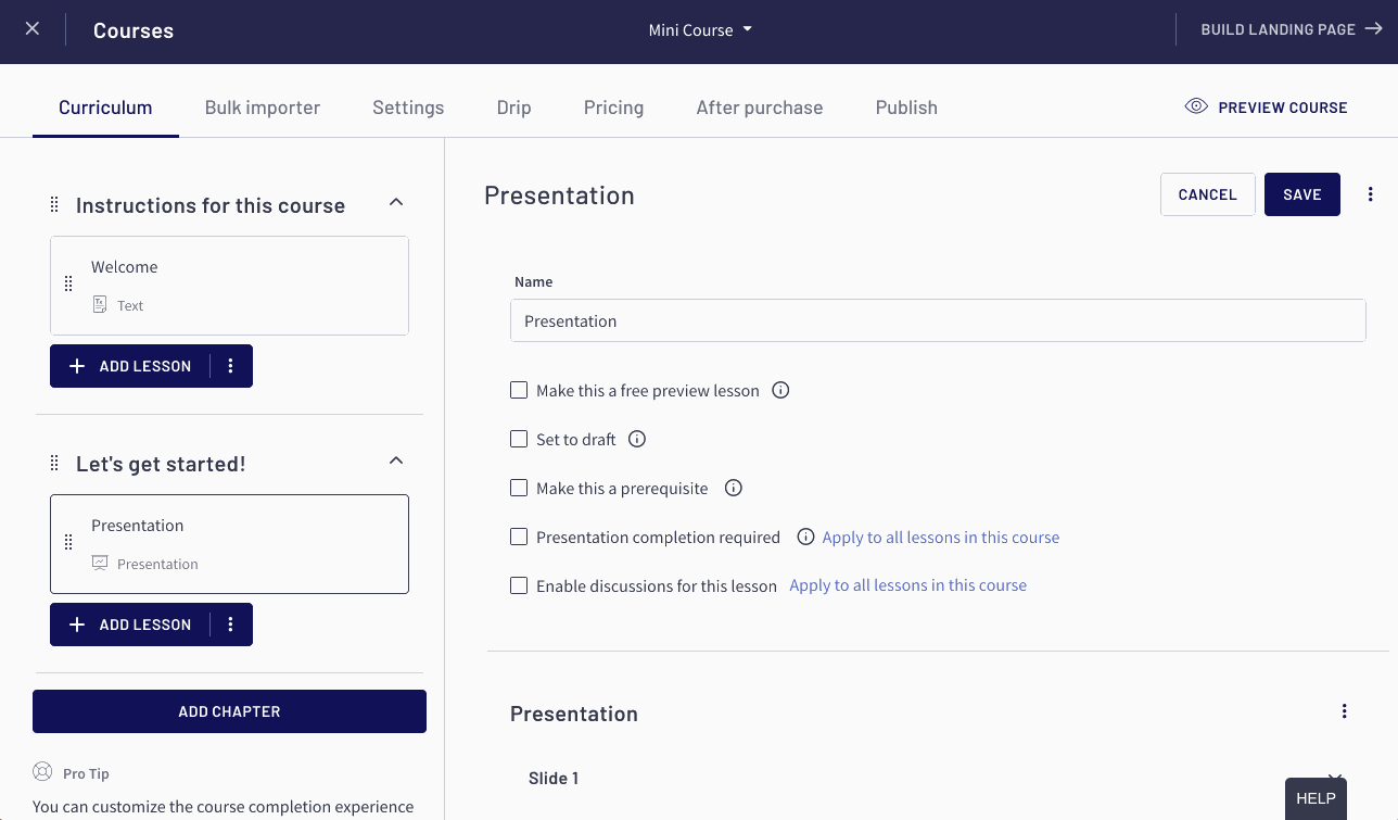 Managing Audio in Your Presentation Lesson Thinkific