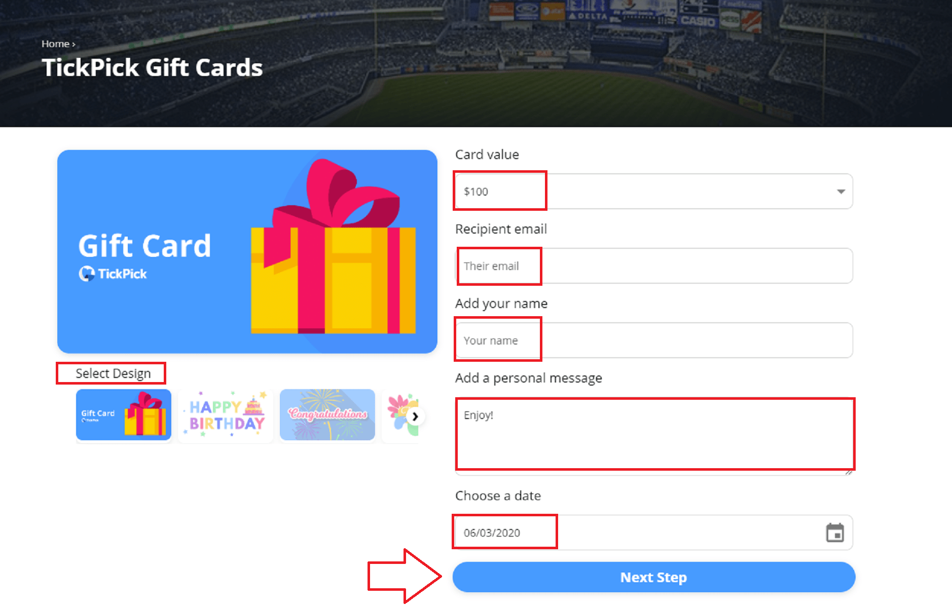 What is the gift card purchase process? TickPick FAQ