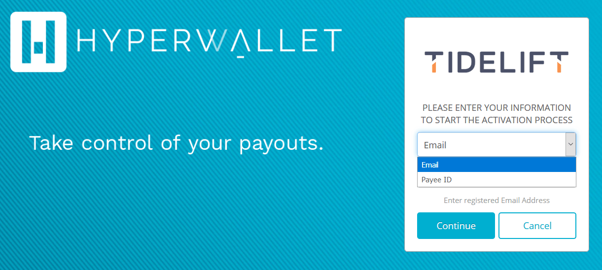 Getting paid with Hyperwallet Tidelift