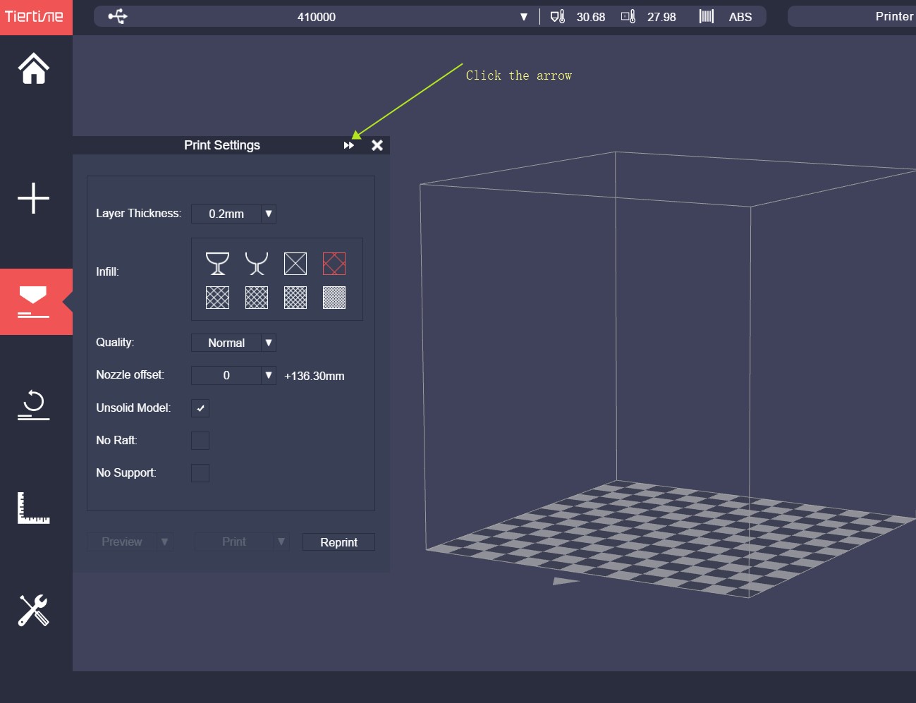 The Preheat Function in Maintenance and in Print Setting Tiertime