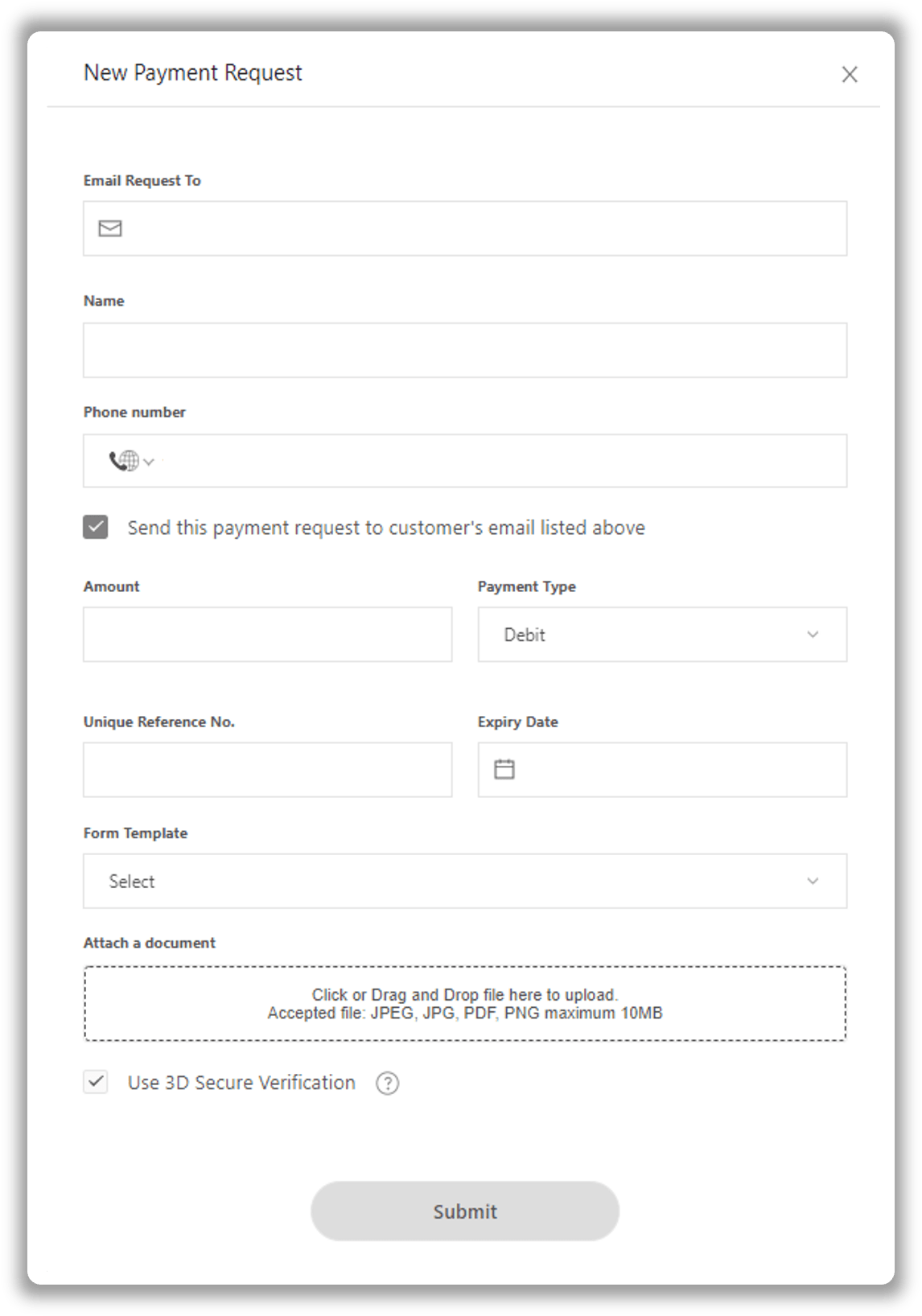 How to request a new payment on Till Payment Links Portal Till