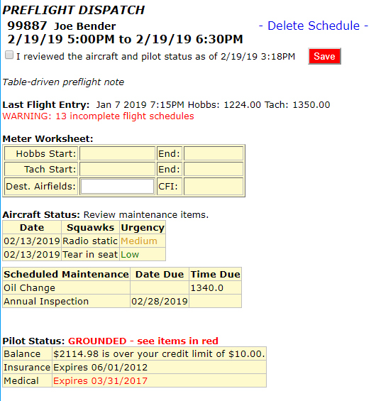 Scheduled Maintenance Features – Schedule Master Support