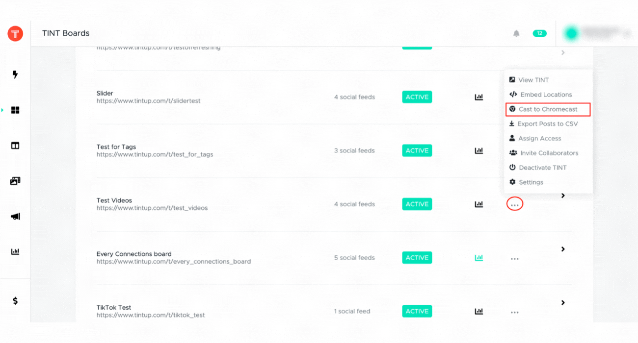 TINT and Chromecast TINT