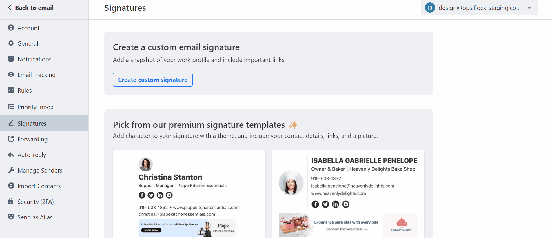 Creating and managing email signatures Titan Mail