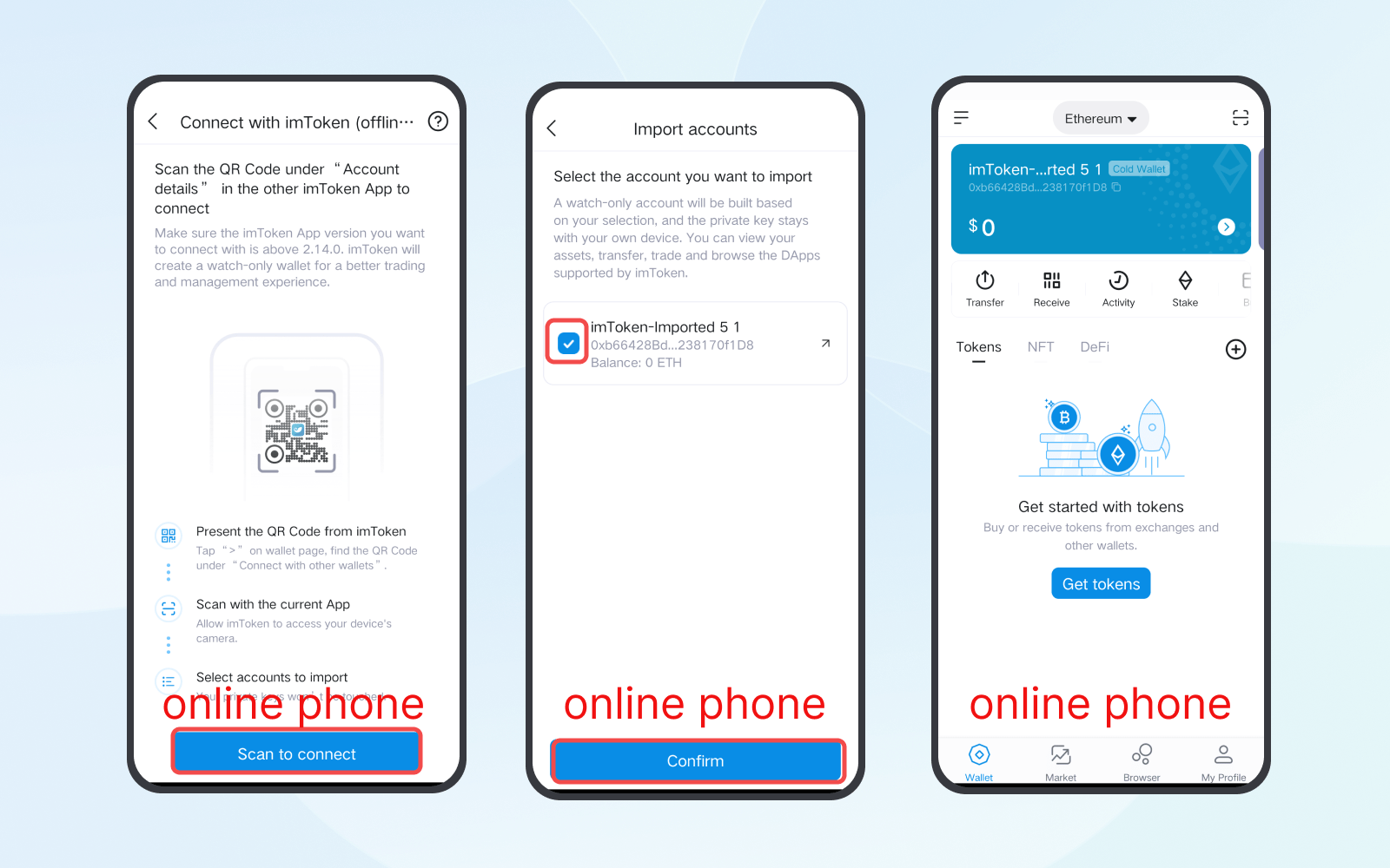 How to set up watchonly wallets via QRbased connection imToken