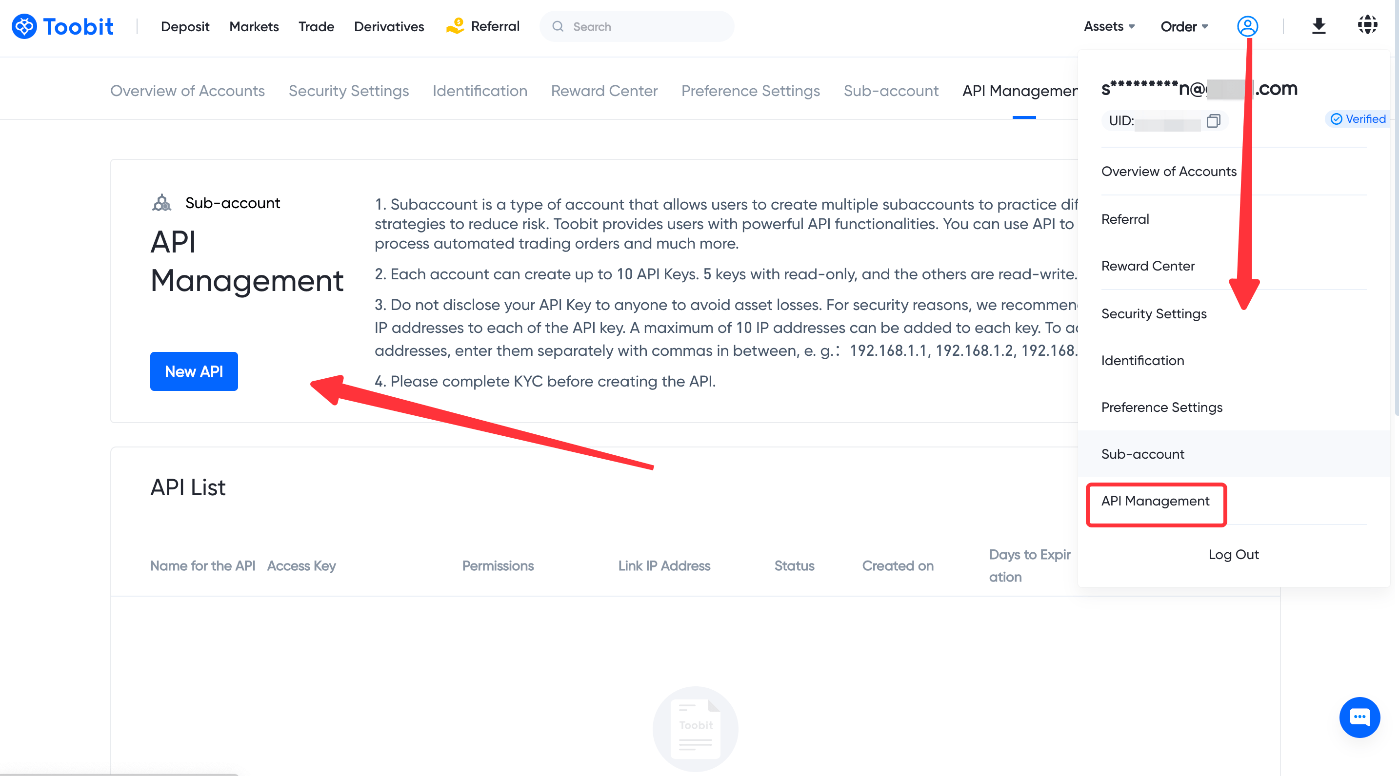 How to Create Your API Key Toobit