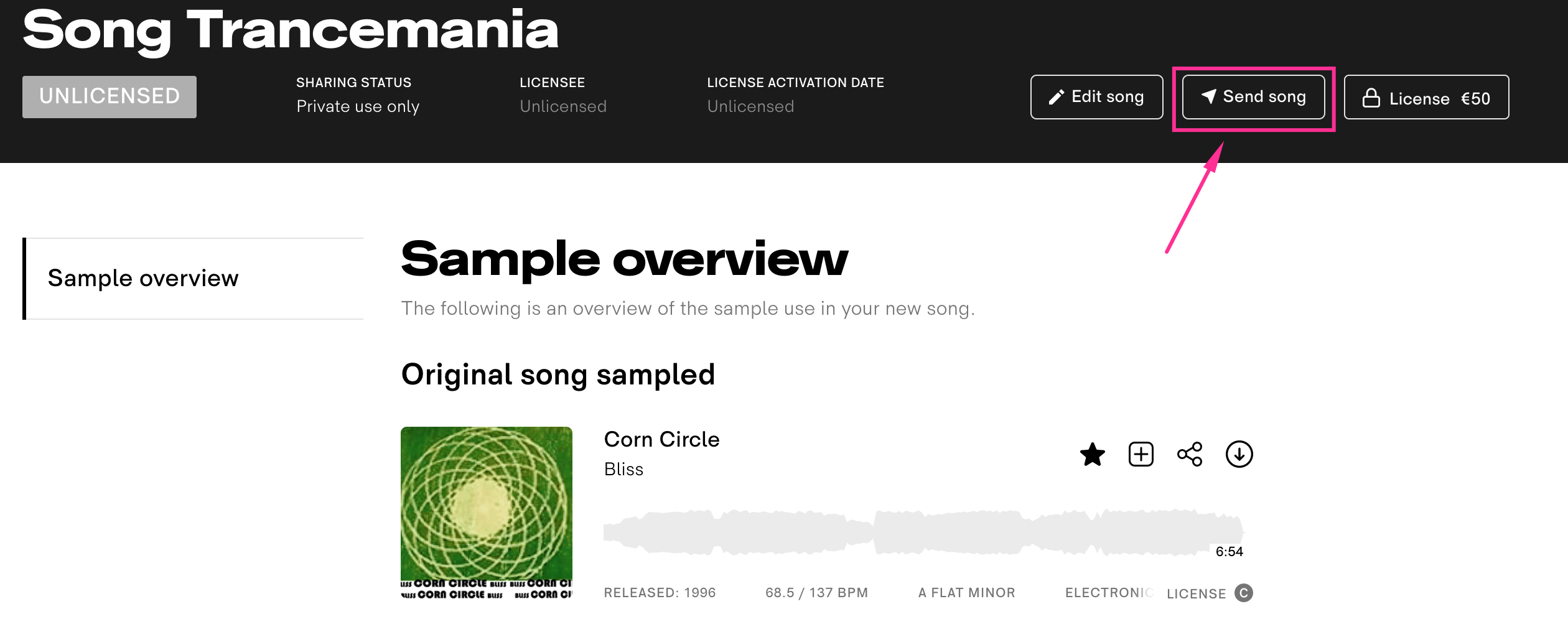 How do I transfer ownership of a sample license? Tracklib