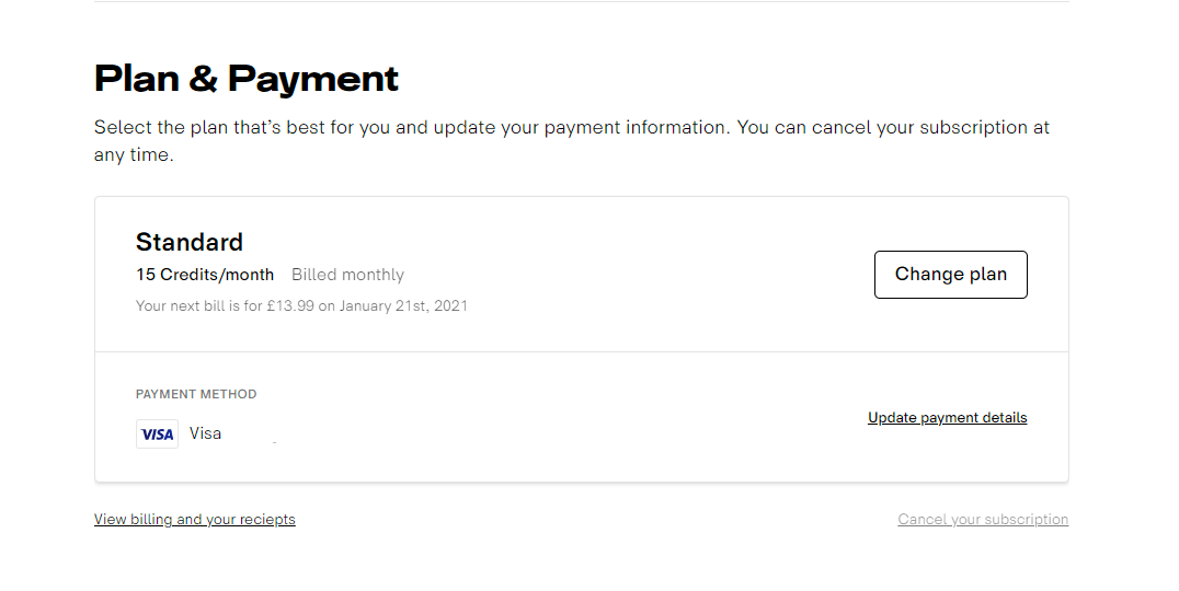 How do I find my subscription information? Tracklib
