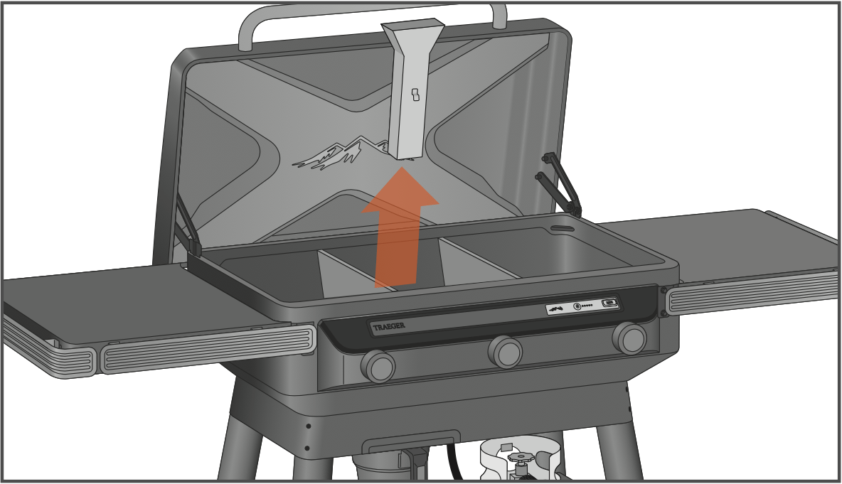 Grease Keg & Chute Replacement Flat Top Grill Traeger Support