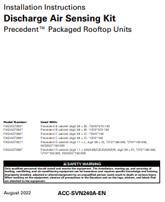 Discharge Air Sensor – Trane