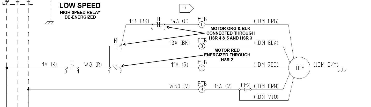 *LCU Precedent Motor Wiring with Replacement 3-Speed motor – Trane
