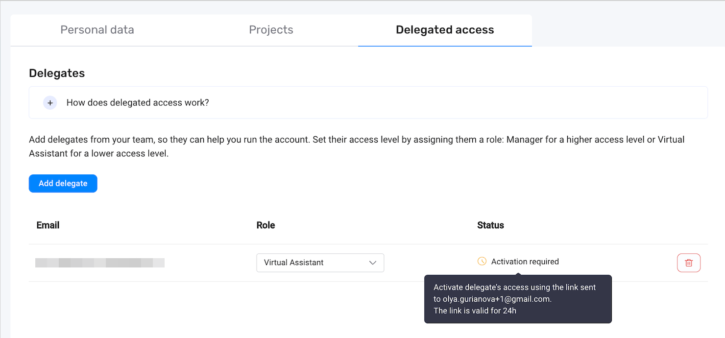 How to delegate access to your account Travelpayouts Help Center