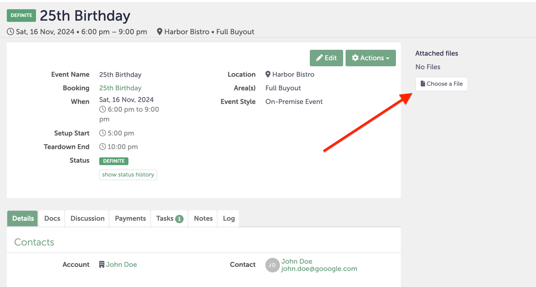 What is the Attached Files section? Tripleseat Support