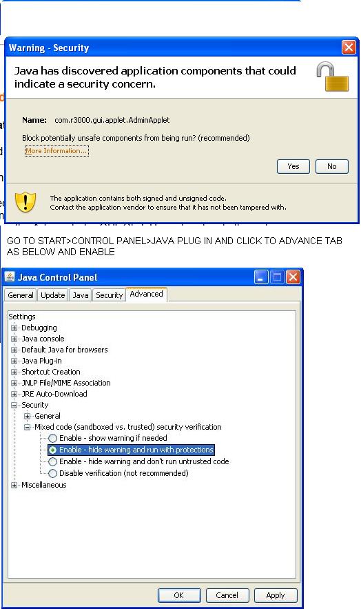 Java error, security concern an new Java download (Java error, security