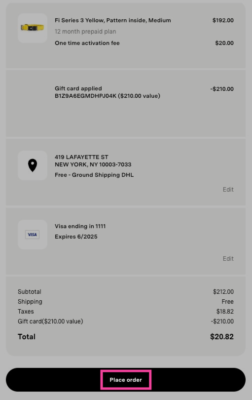 How Do I Redeem My Fi Gift Card Online? Help Center