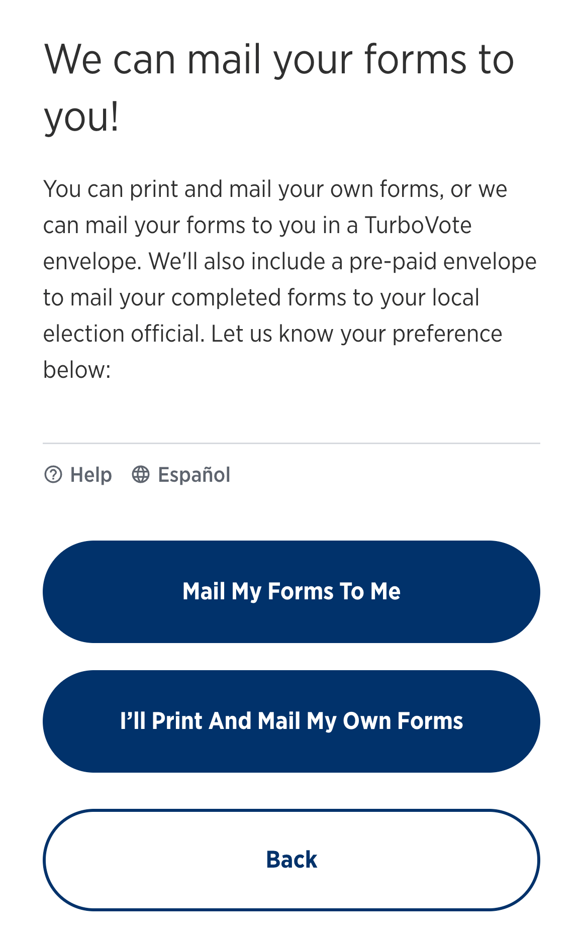 Mailings TurboVote Help Center