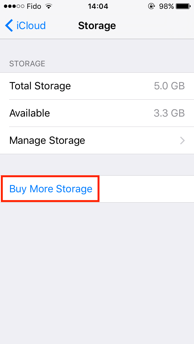 Purchasing additional iCloud storage ITS Virtual Helpdesk